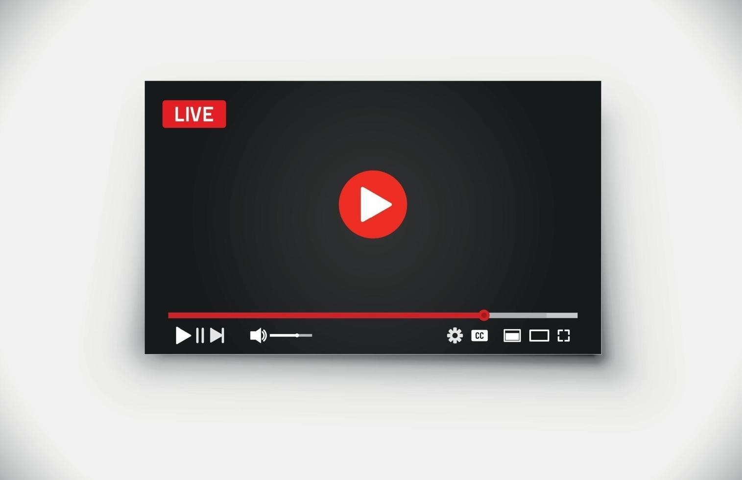 Video Player Vector illustration