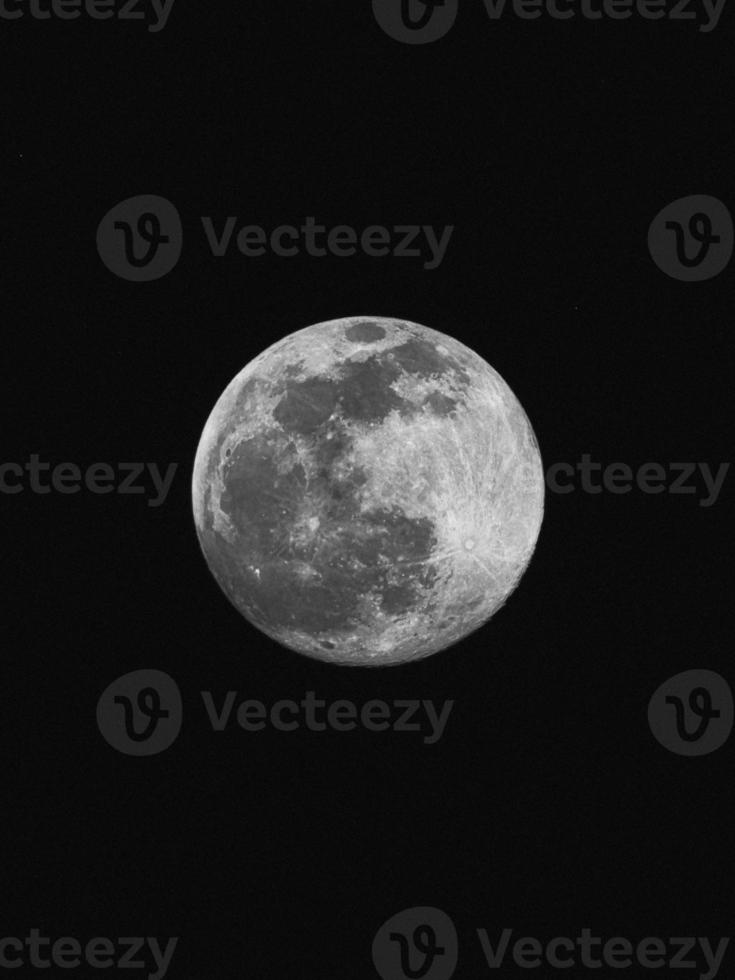 luna en blanco y negro Foto Premium