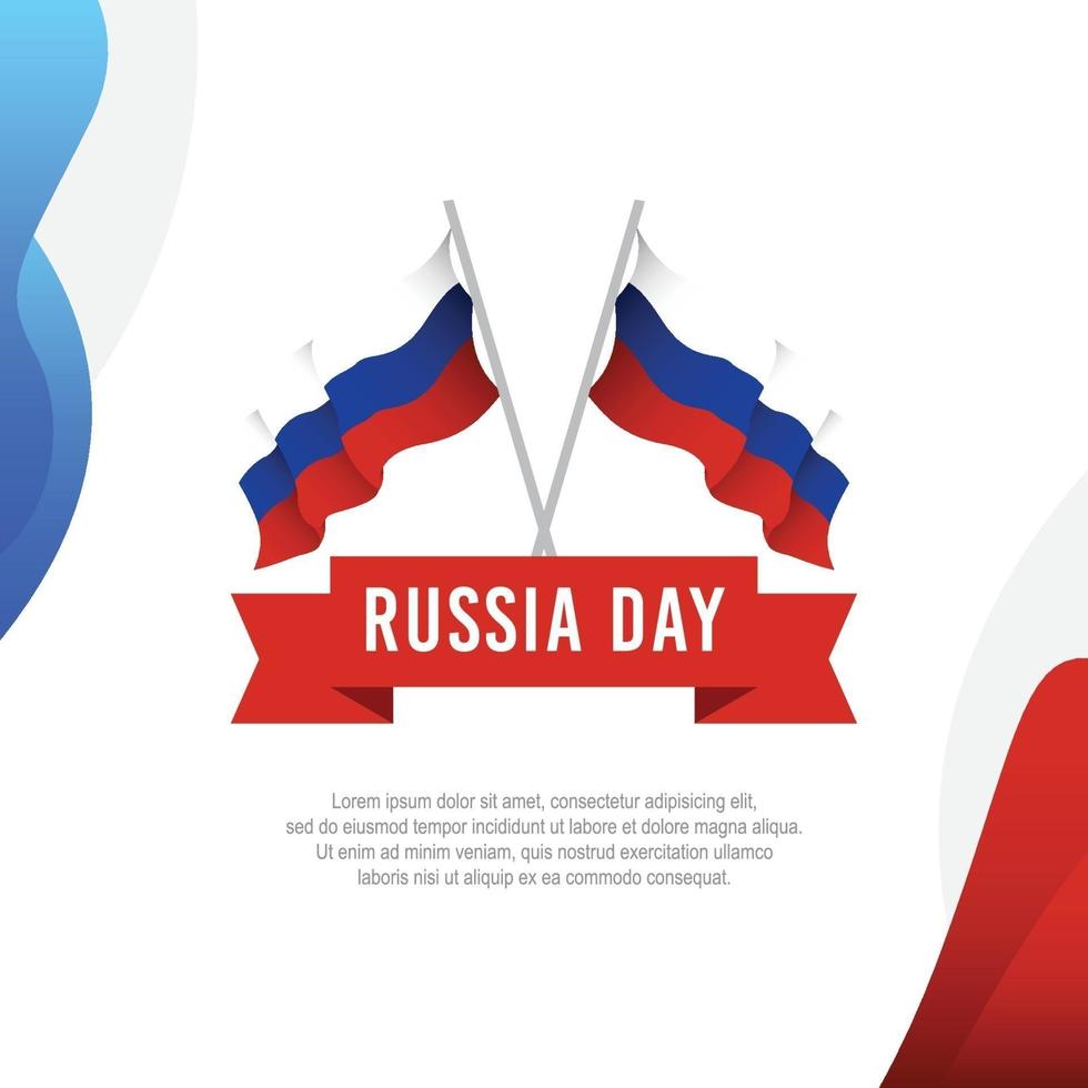 Russia day design concept vector