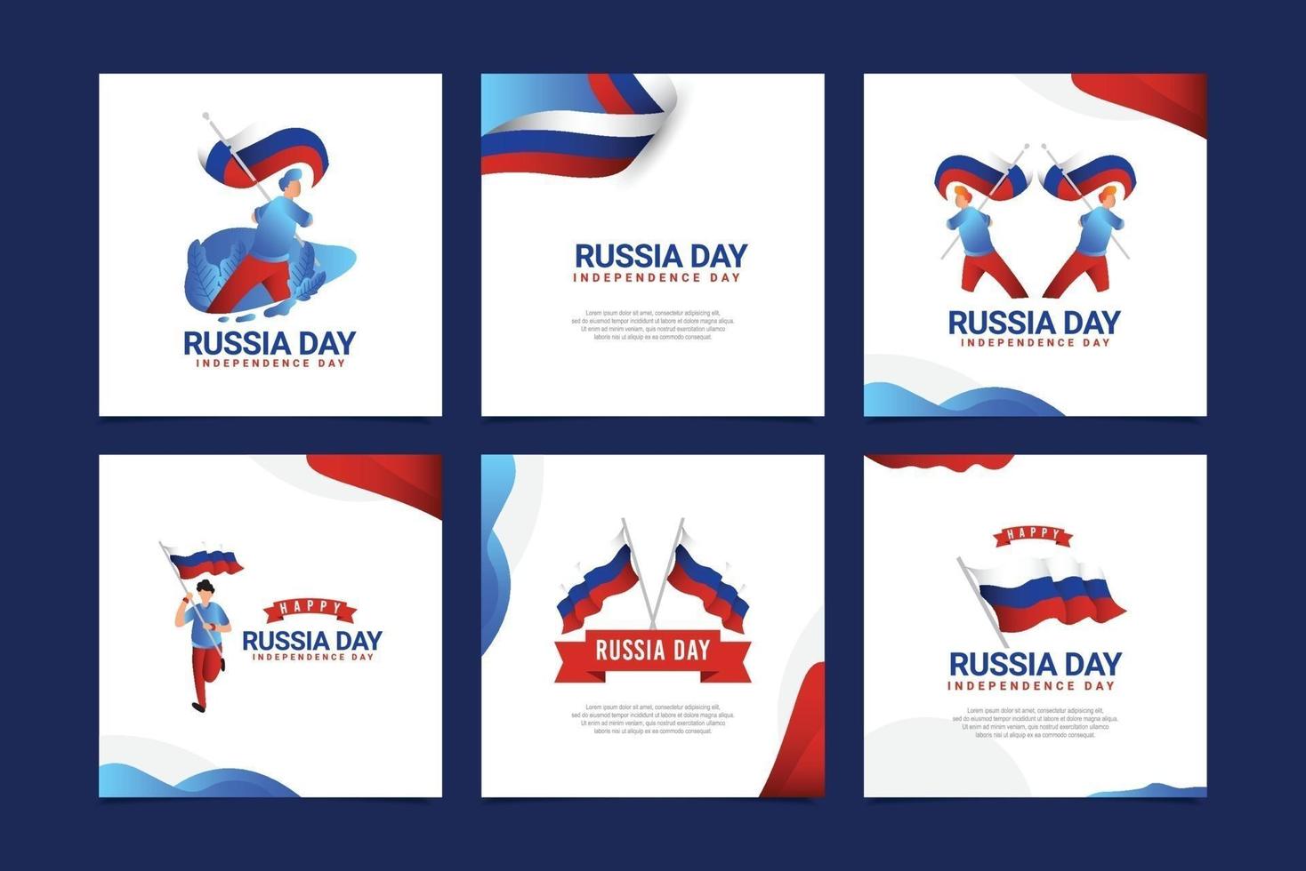 Russia day design concept vector