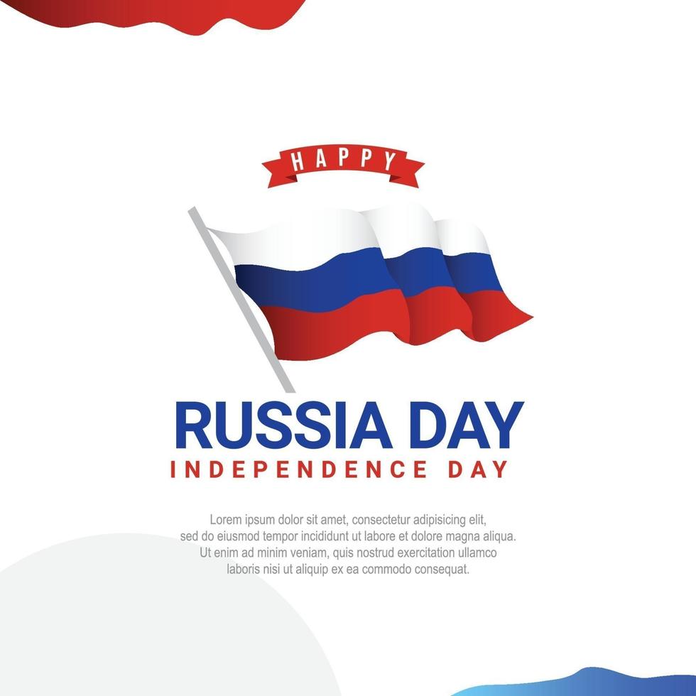 Russia day design concept vector