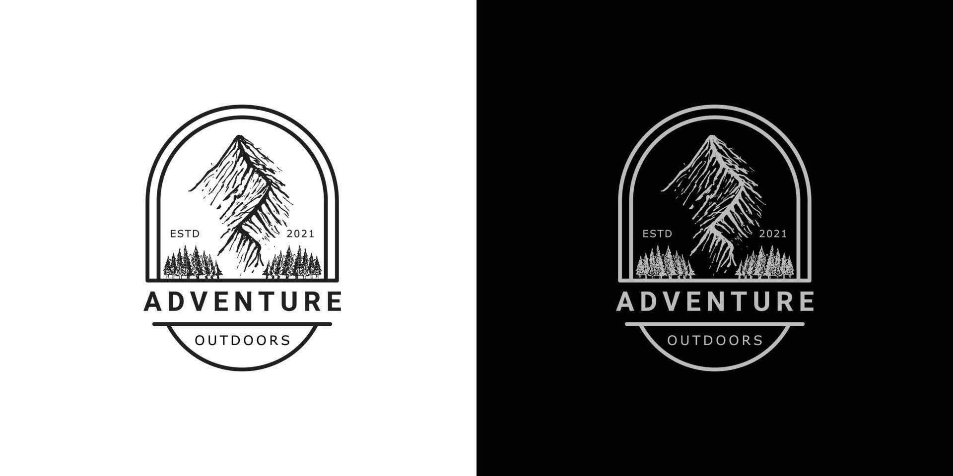 concepto de diseño de logotipo de aventura. la exploración salvaje vector