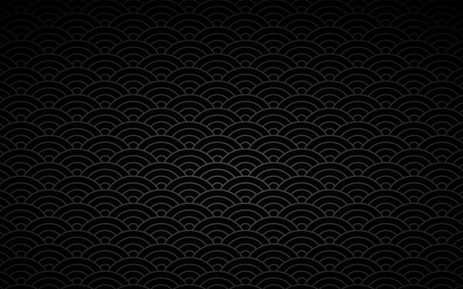 Black background with line wave design. Vector illustration