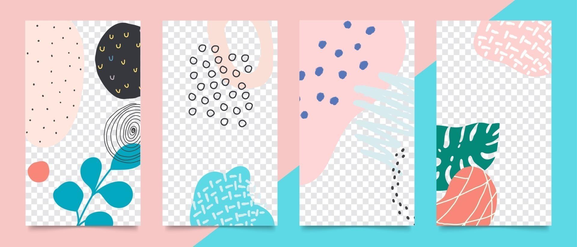 Social media post and stories background vector. Cover template. vector