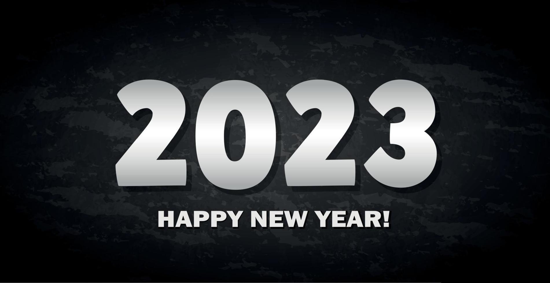 Merry Christmas and Happy New Year 2023, bright textural background postcard, web template - Vector