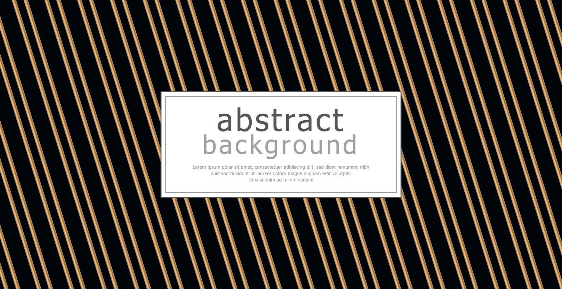 Modern geometric luxury web card template for business or presentation with golden lines on black background - Vector