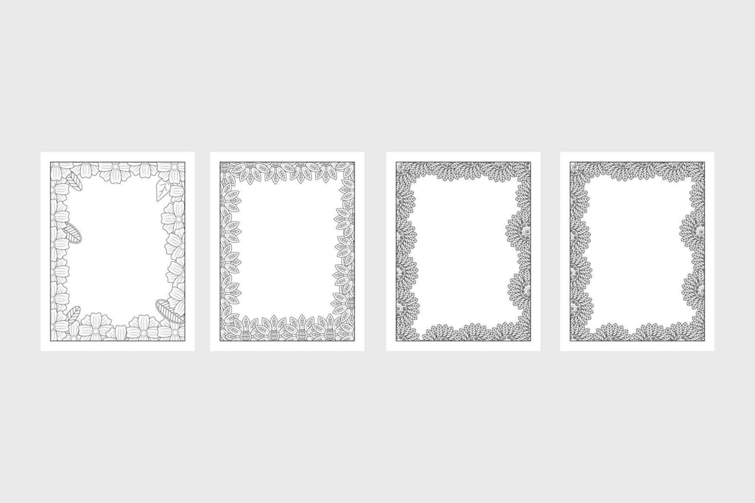 floral border mandala design vector