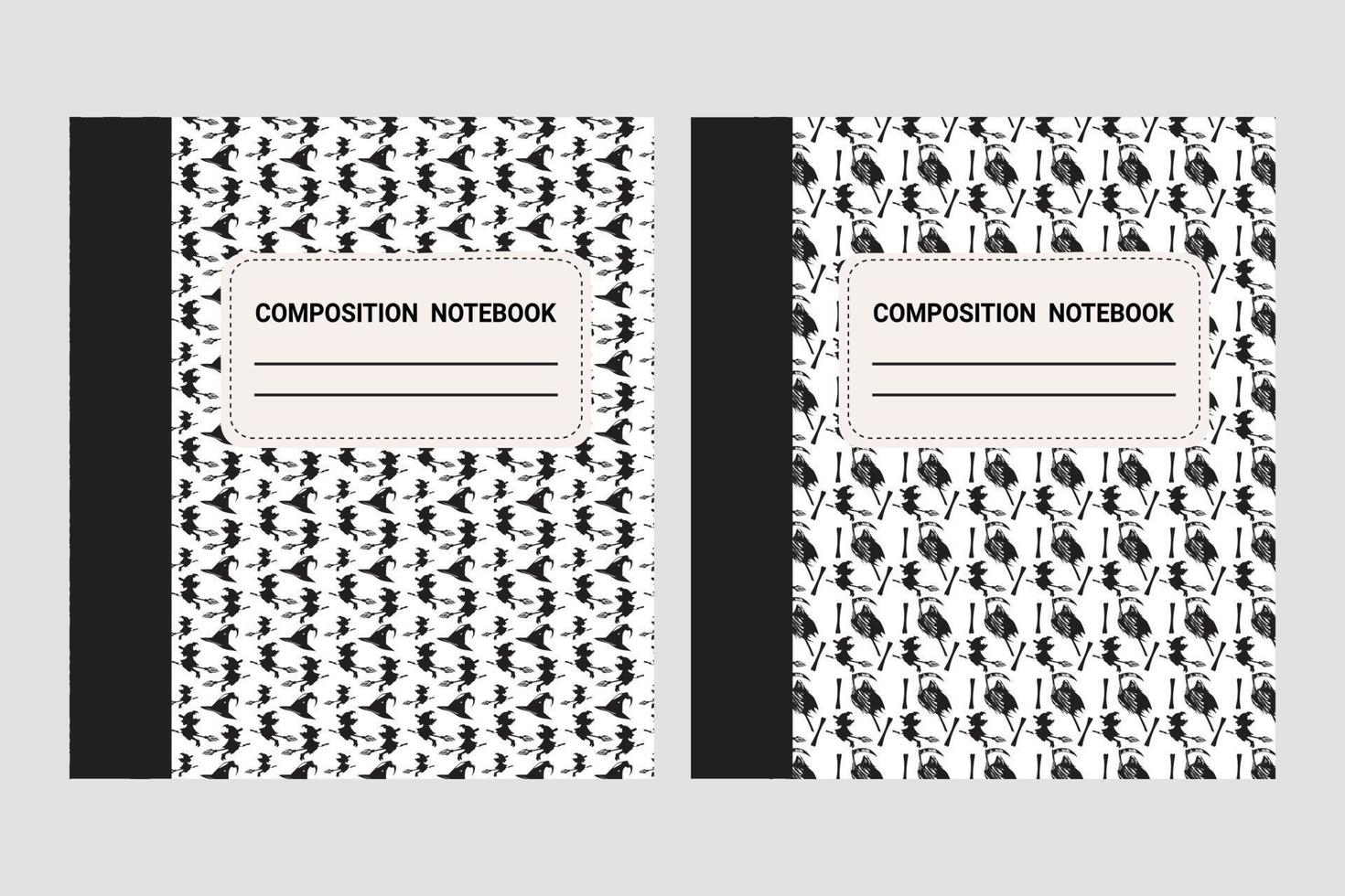 Halloween composition notebook vector