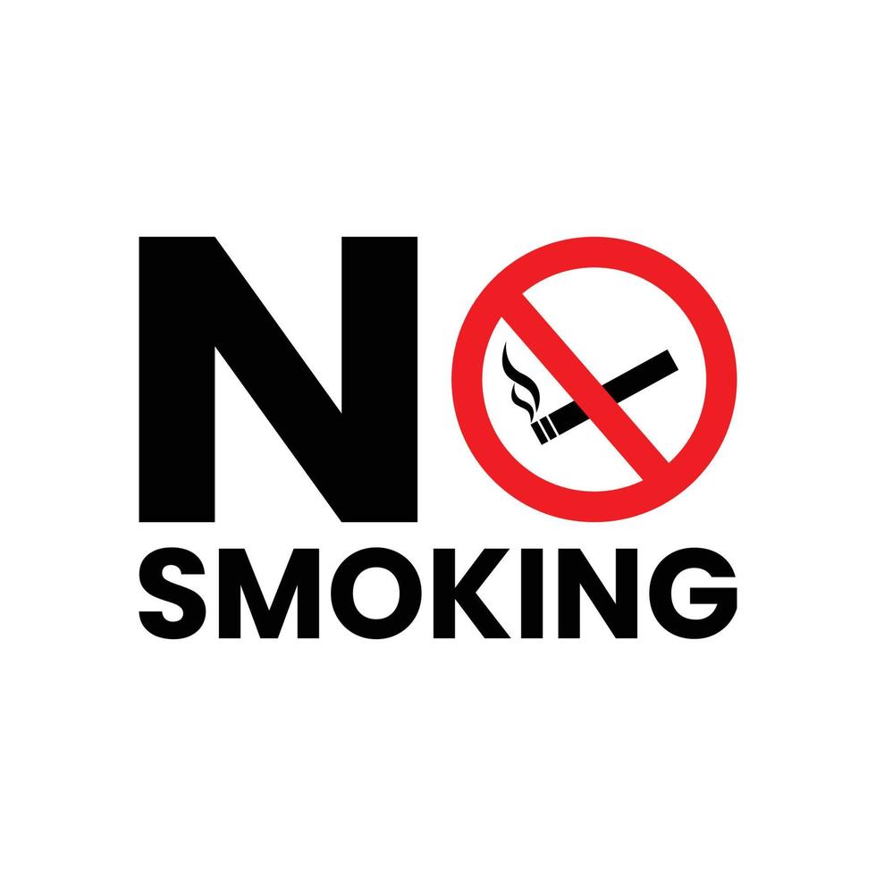 Vector no smoking symbol. suitable for use in public places where smoking is not allowed. no smoking notice. stay healthy without cigarette smoke.