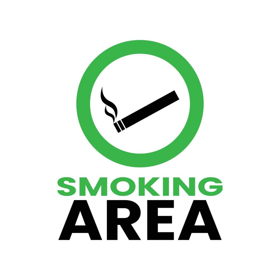 Vector symbol of a smoking area. suitable for use in public places where smoking is permitted. smoking notice. smoking area.