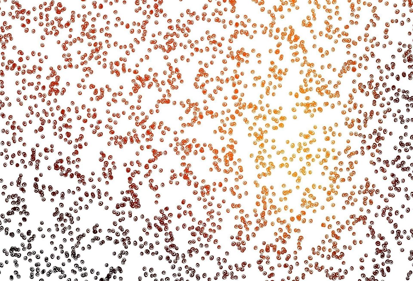 Light Orange vector background with bubbles.