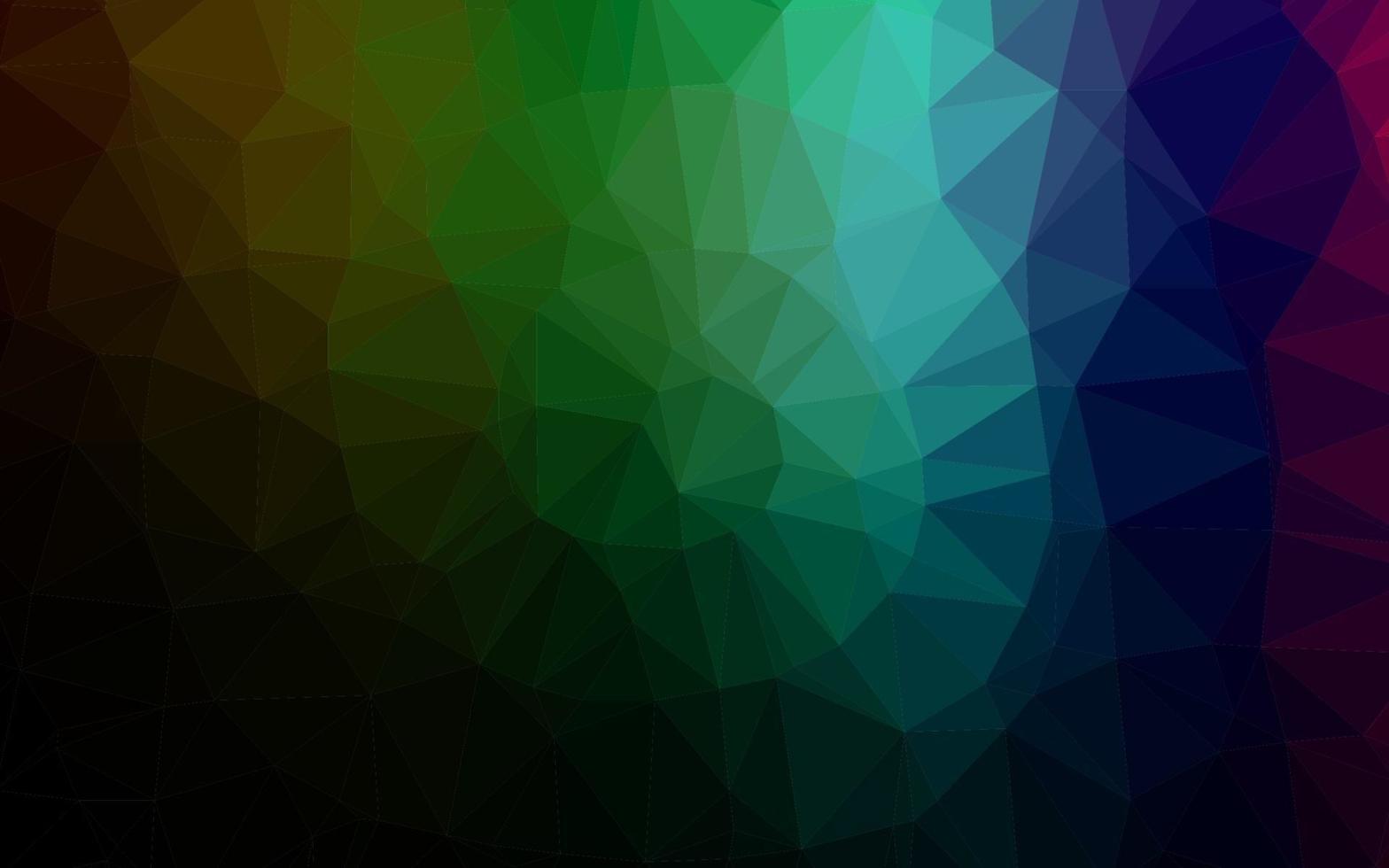 Dark Multicolor, Rainbow vector abstract polygonal layout.