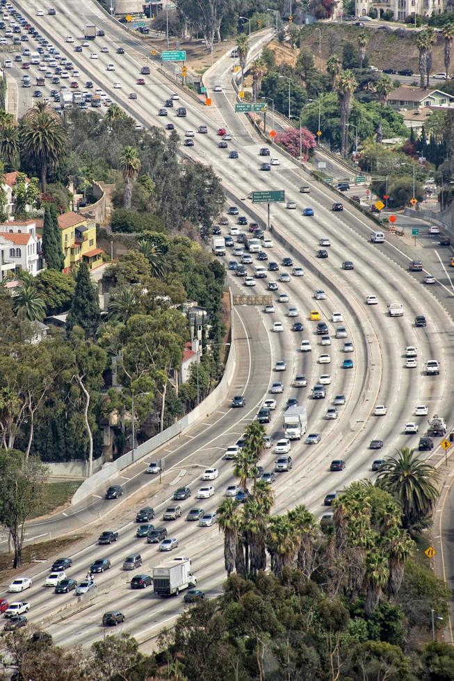 carretera congestionada de los angeles foto