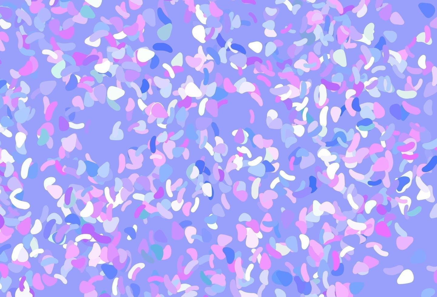 Light pink, blue vector background with abstract forms.