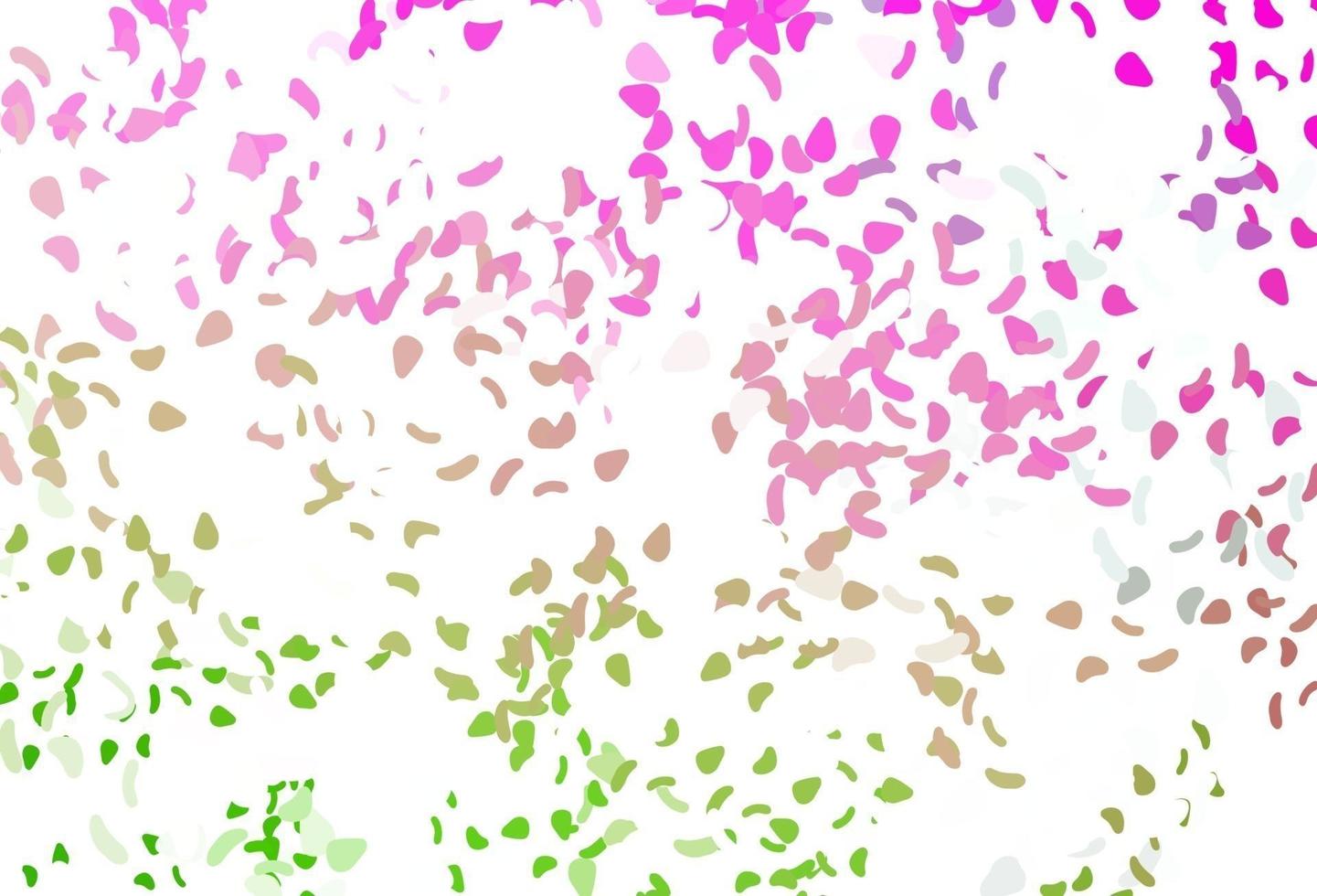 Light pink, green vector texture with random forms.