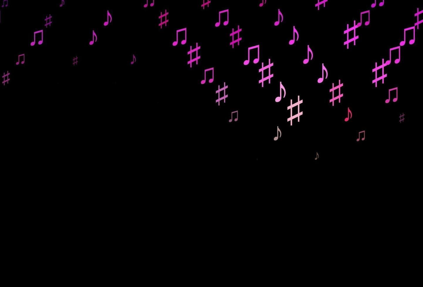 patrón vectorial rosa oscuro, amarillo con elementos musicales. vector