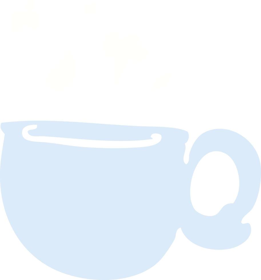 cartoon doodle steaming cup vector
