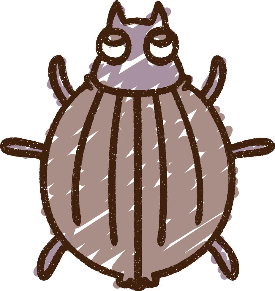 Beetle Chalk Drawing vector