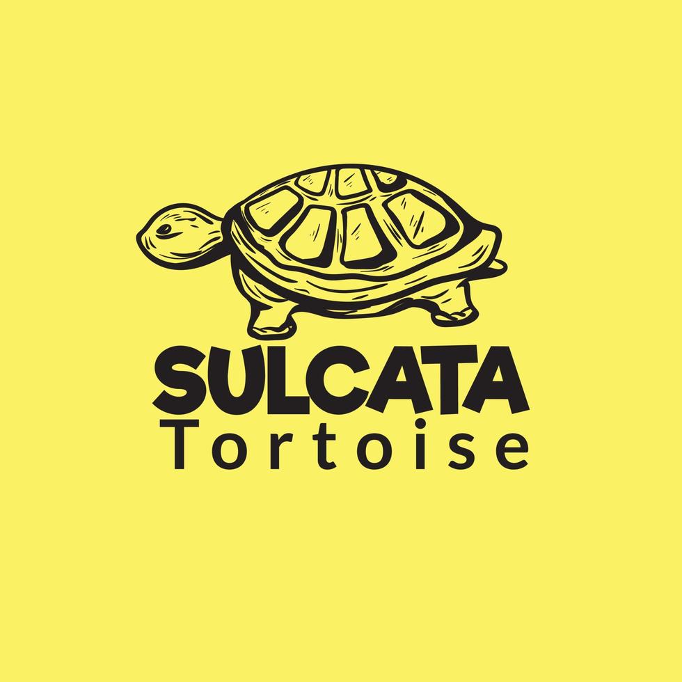 plantilla de logotipo de tortuga. ilustración de tortuga. bueno para el símbolo de conservación. vector