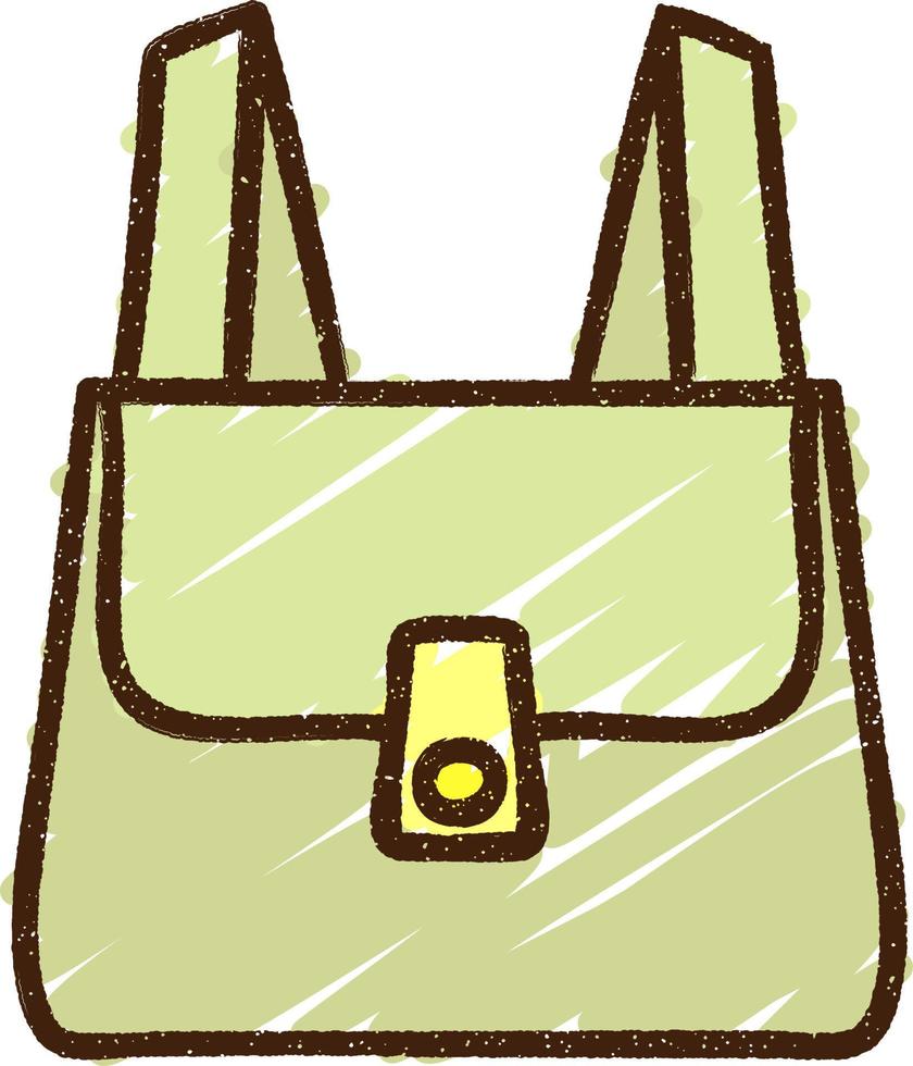 Satchel Chalk Drawing vector