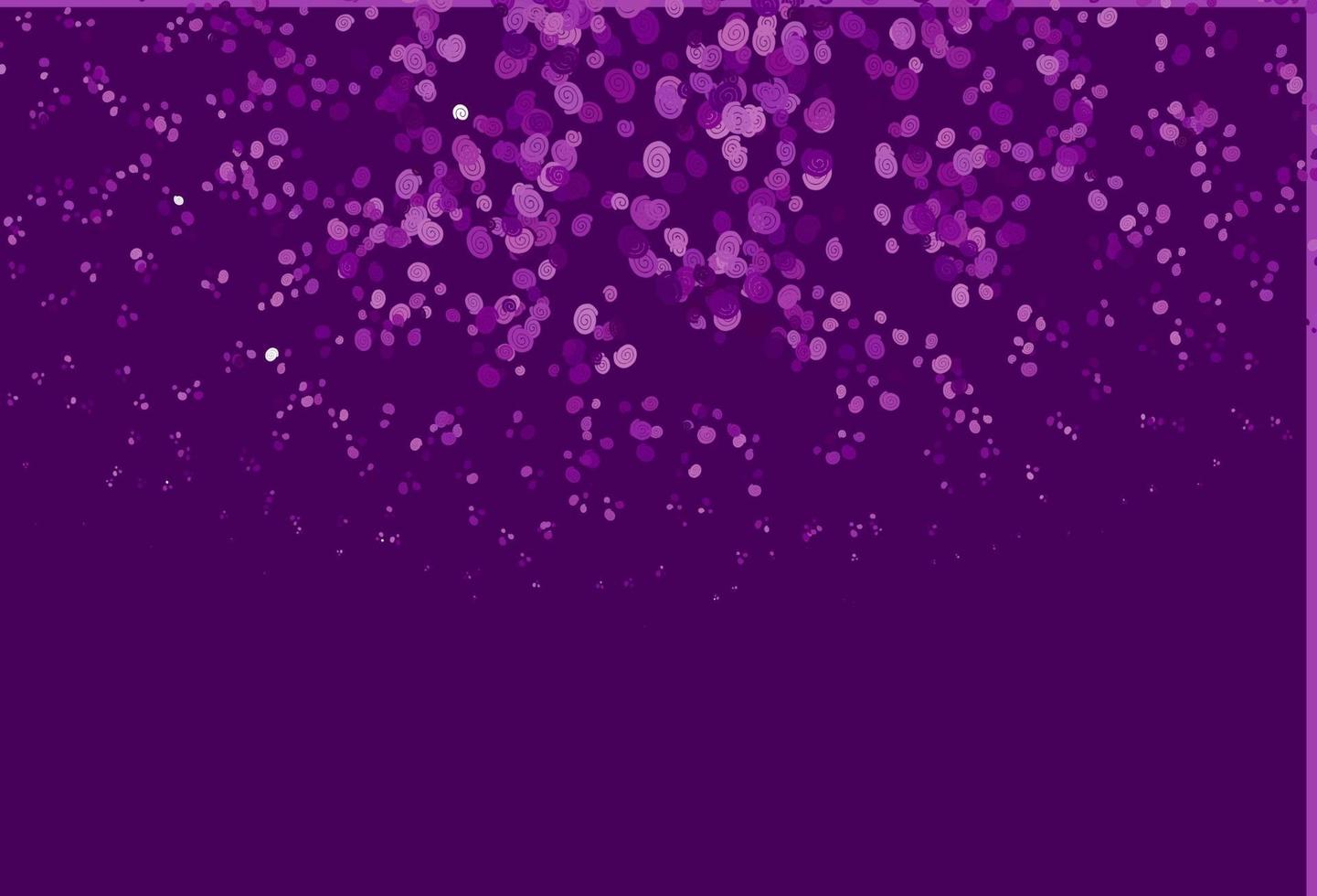 Light Purple vector pattern with curved circles.