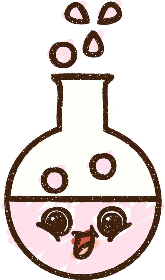 Science Beaker Chalk Drawing vector