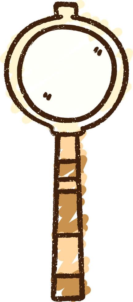 Magnifying Glass Chalk Drawing vector