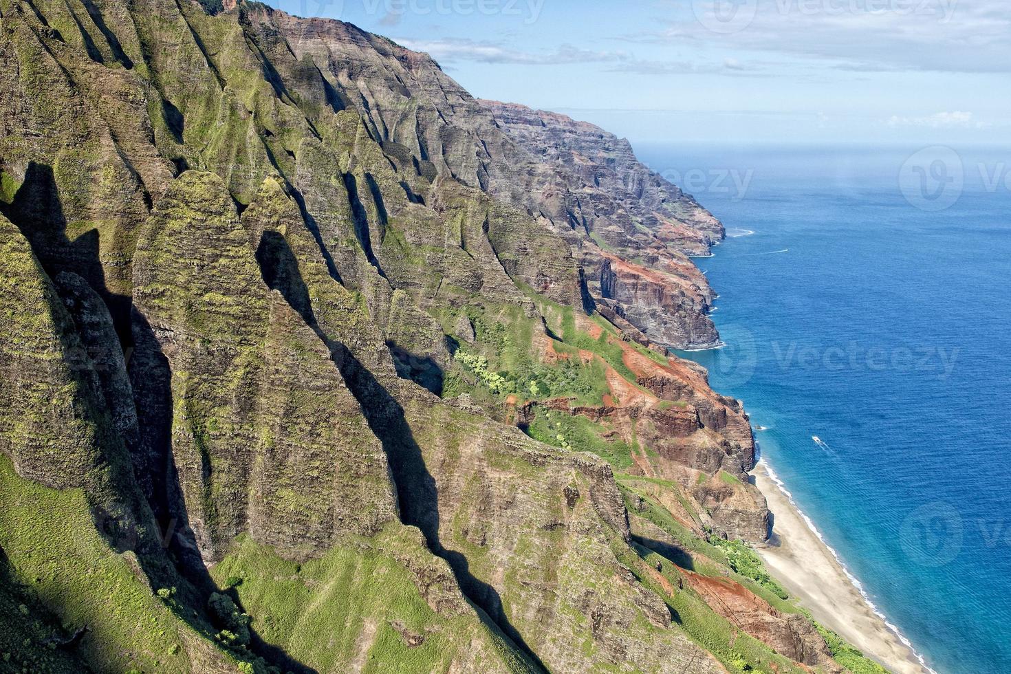 kauai napali coast aerial view photo