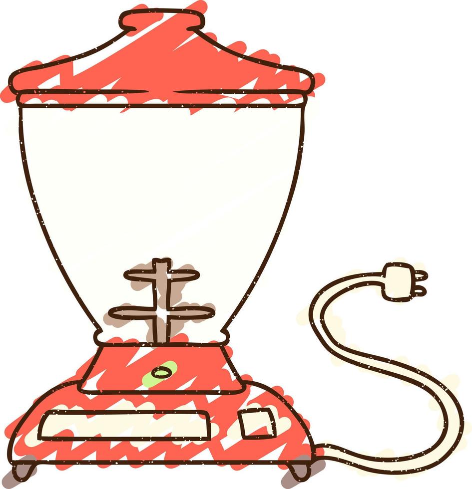 Food Processor Chalk Drawing vector