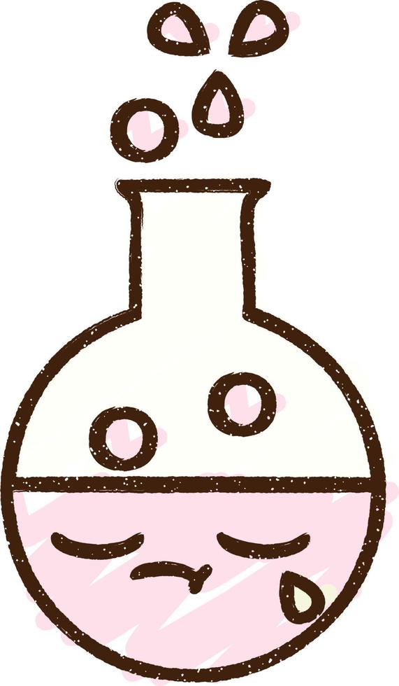 Bubbling Chemicals Chalk Drawing vector