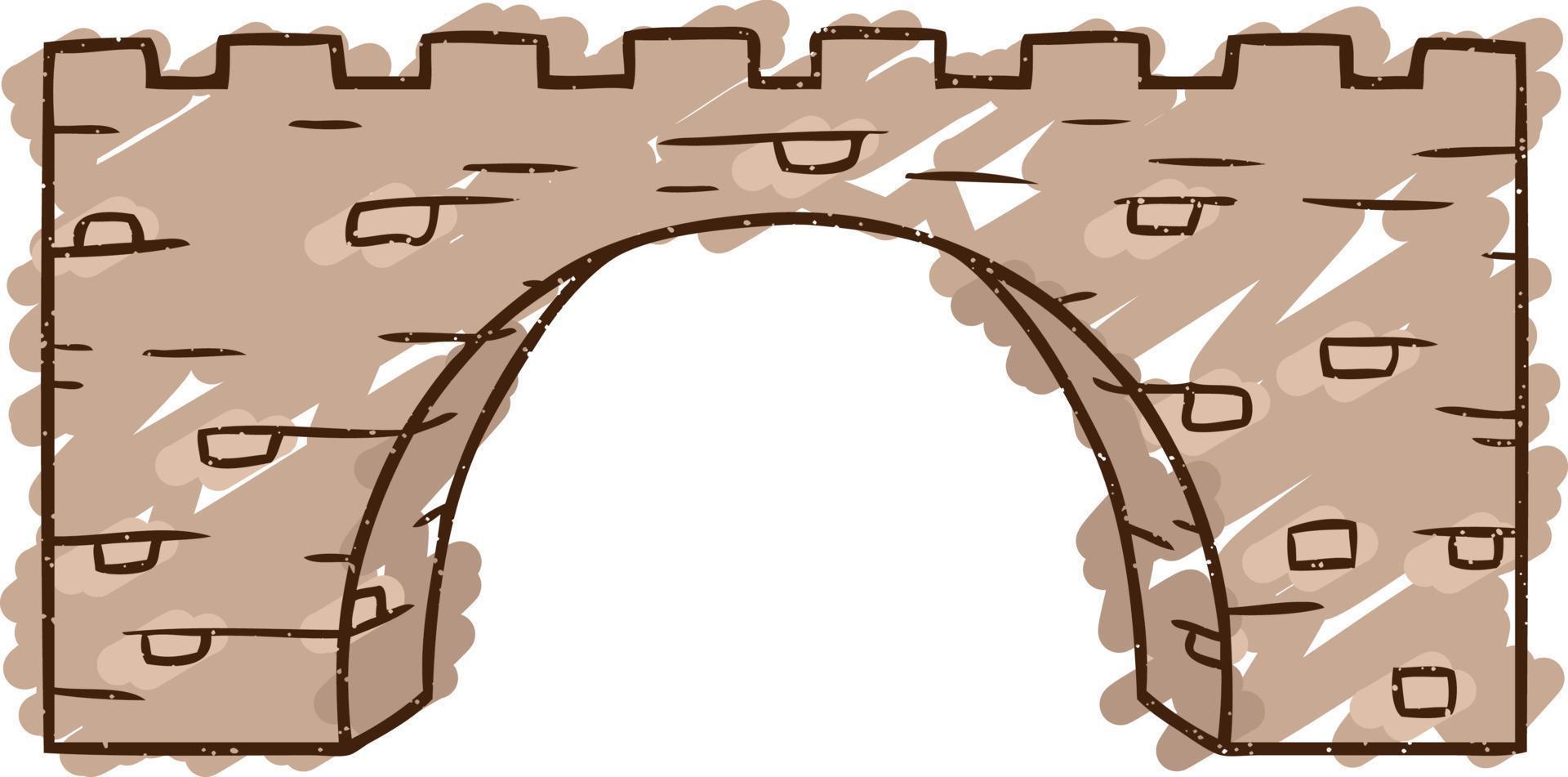 Stone Bridge Chalk Drawing vector