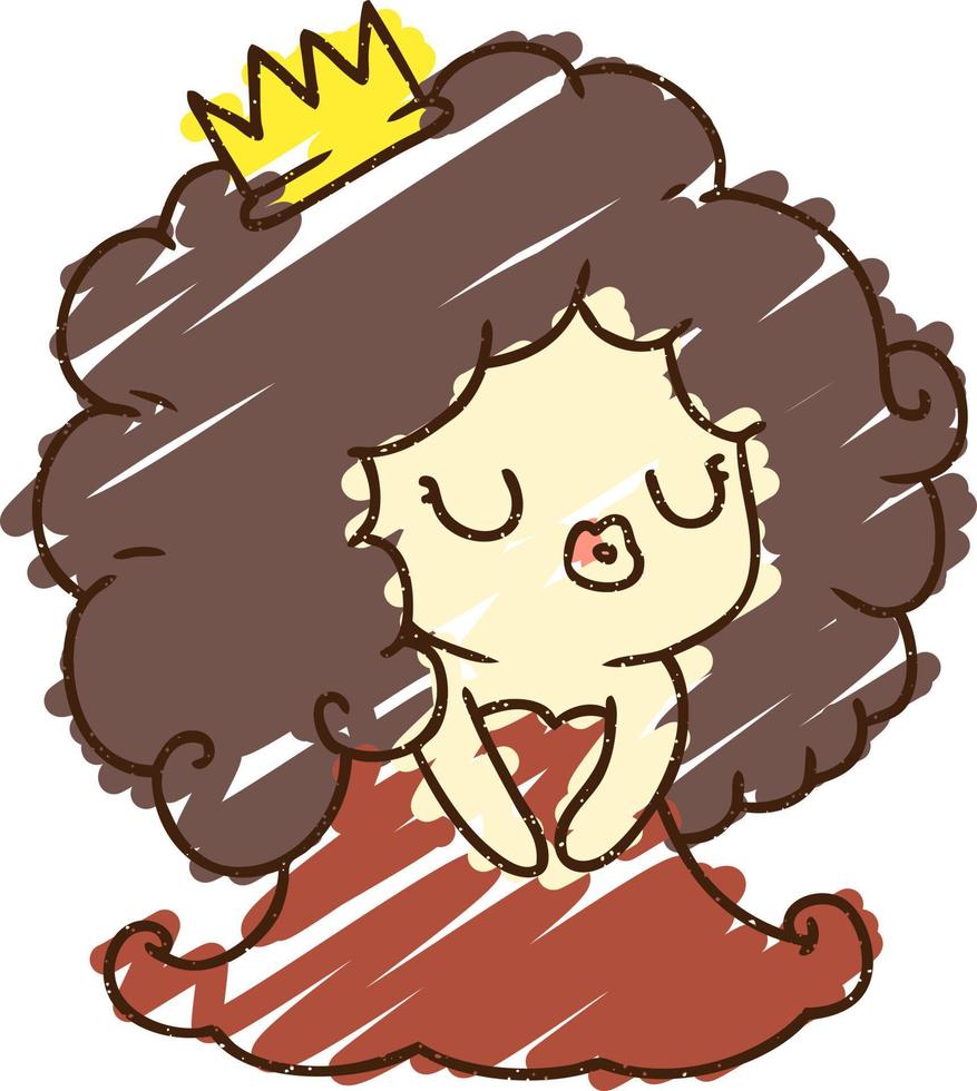 Princess Chalk Drawing vector