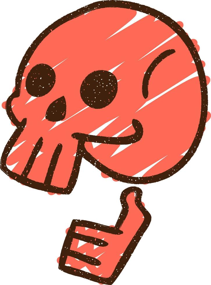 Spooky Skull Chalk Drawing vector