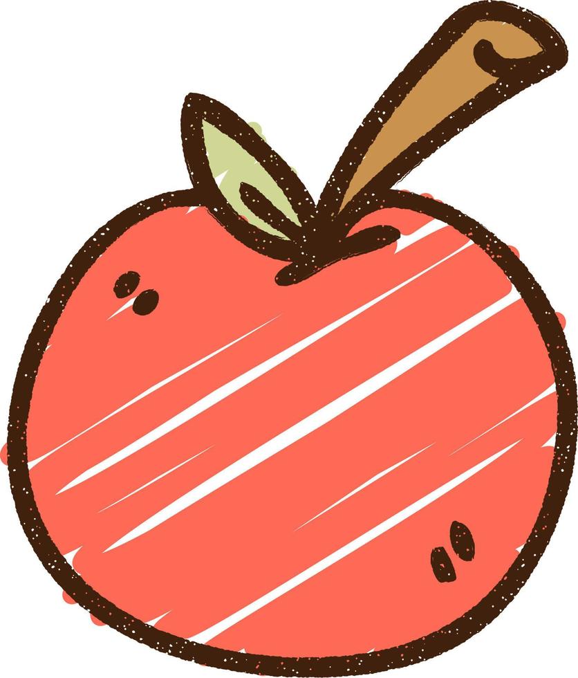 Apple Chalk Drawing vector