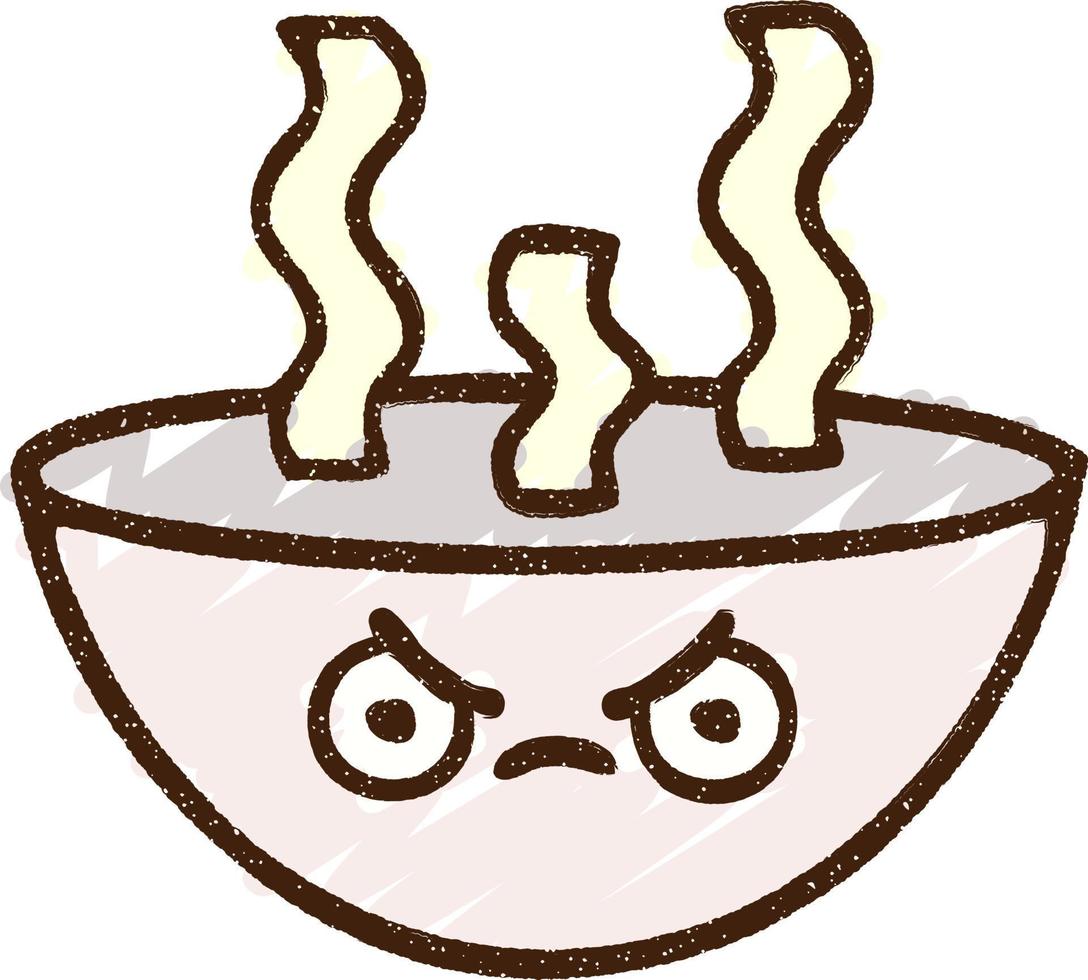 Hot Soup Chalk Drawing vector