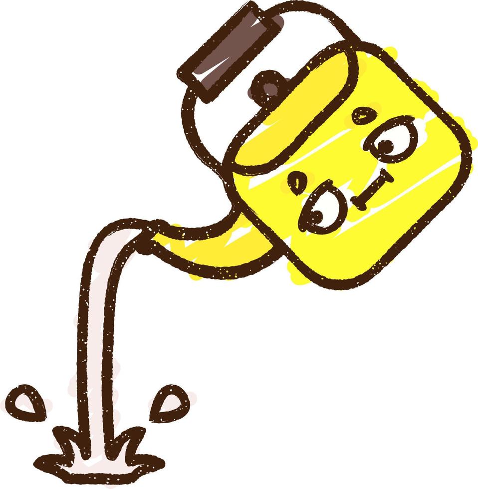 Tea Kettle Chalk Drawing vector