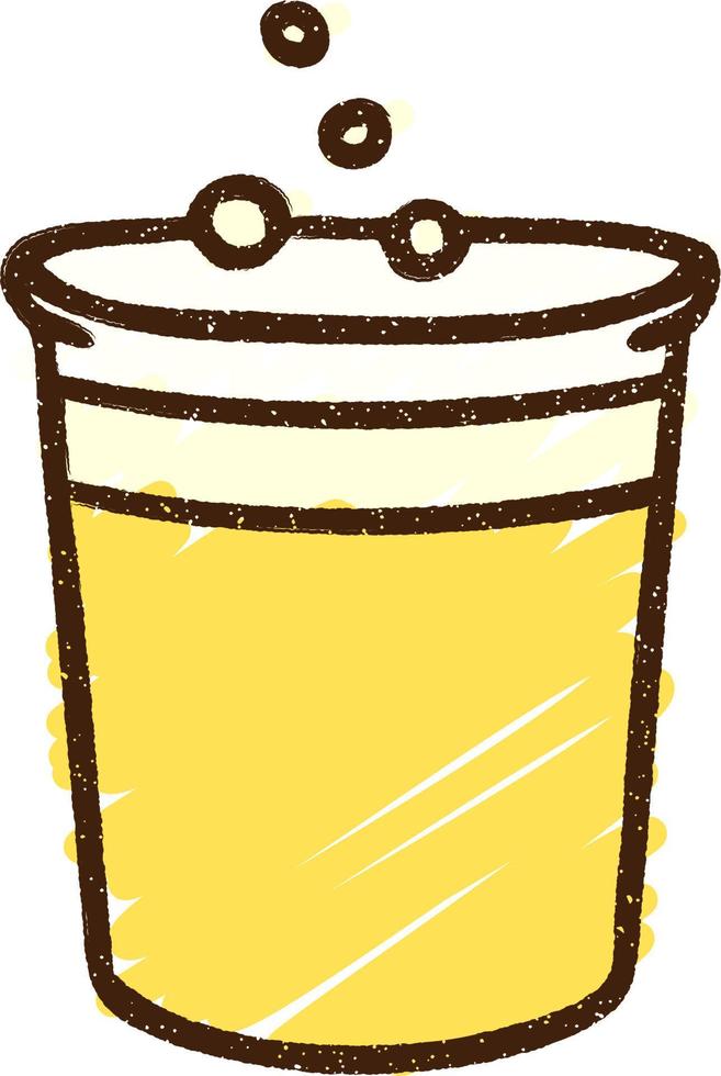 dibujo de tiza de pinta de cerveza vector