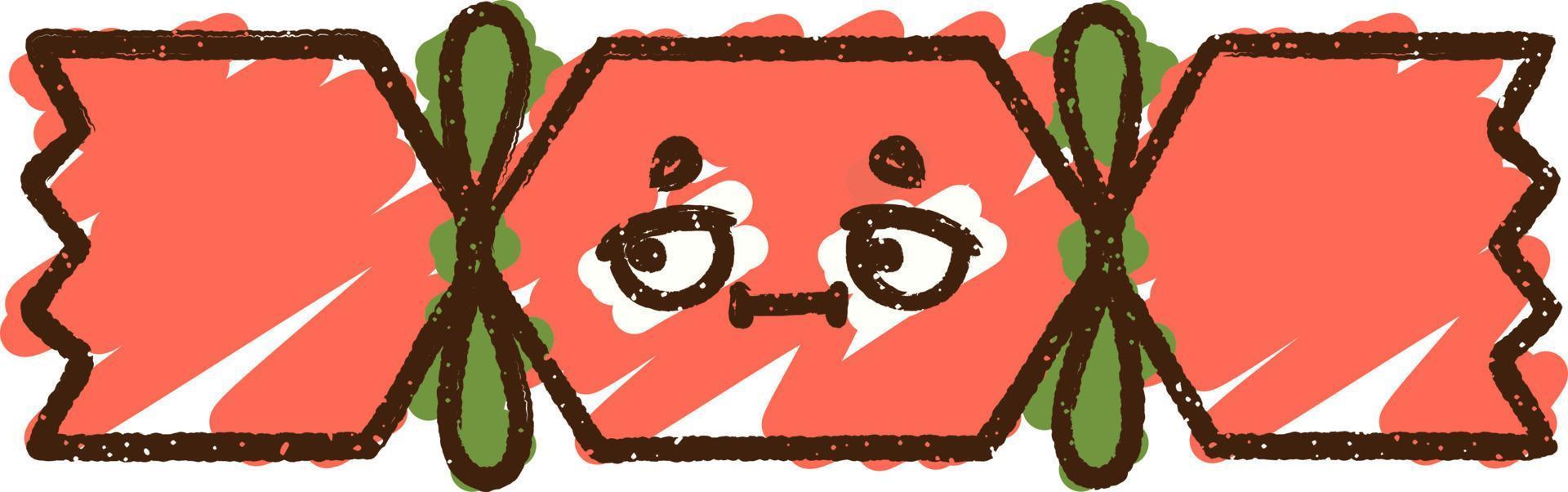 Christmas Cracker Chalk Drawing vector