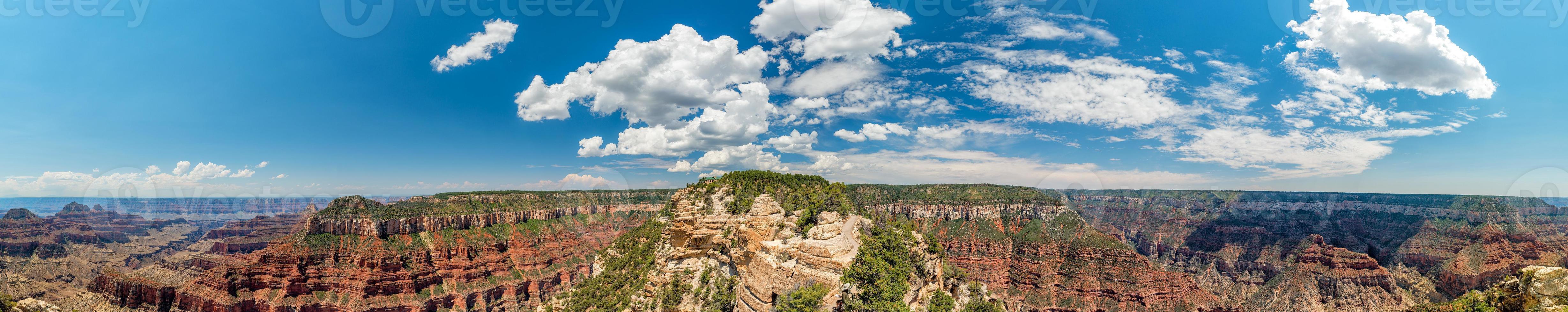 Grand Canyon view panorama from north rim photo