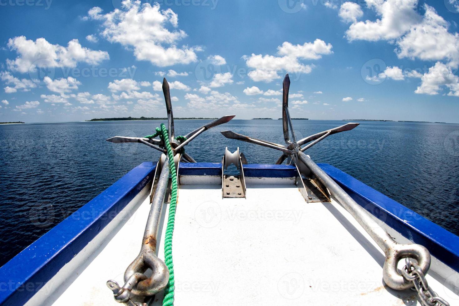 ship anchor on ocean photo