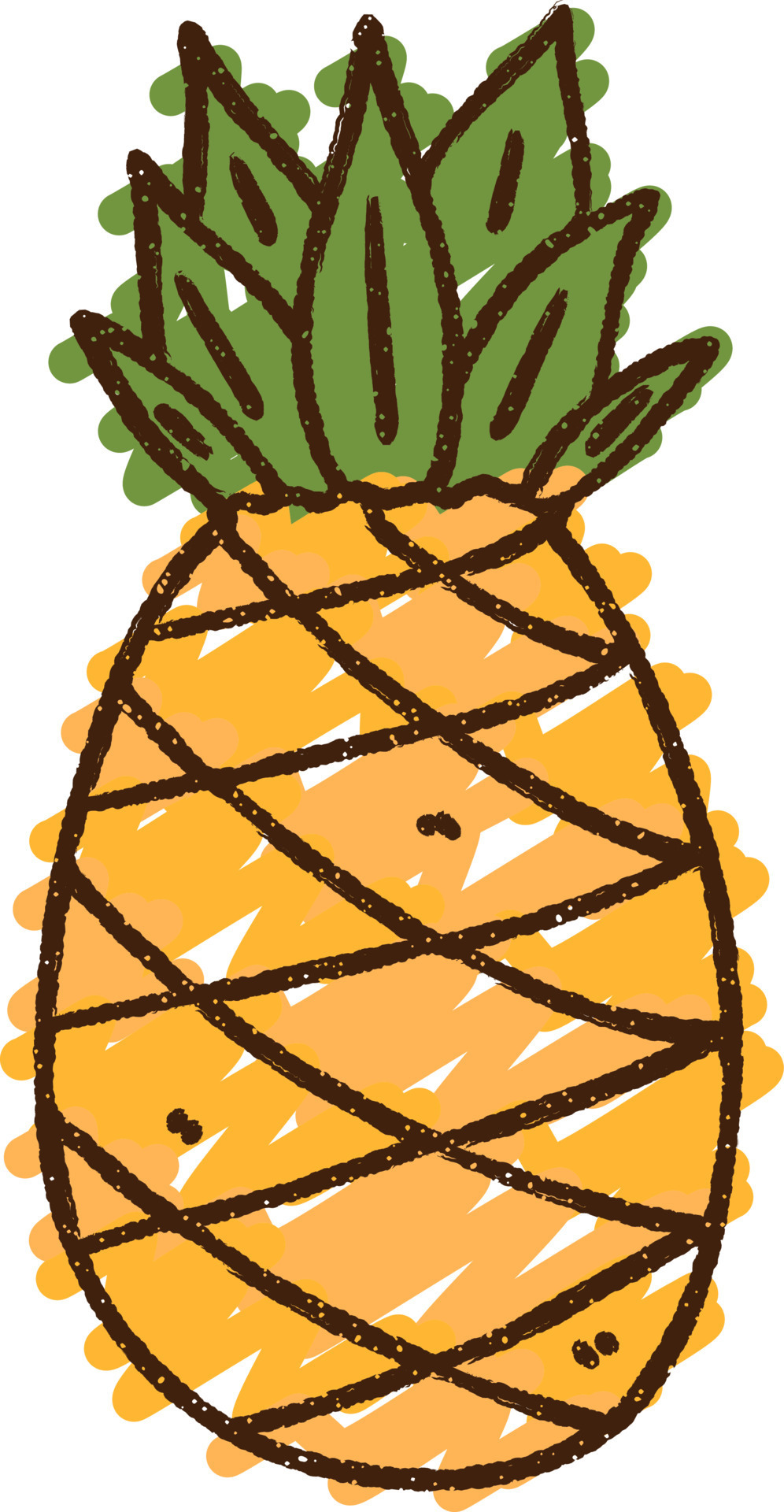 Pineapple Chalk Drawing 12220703 Vector Art at Vecteezy