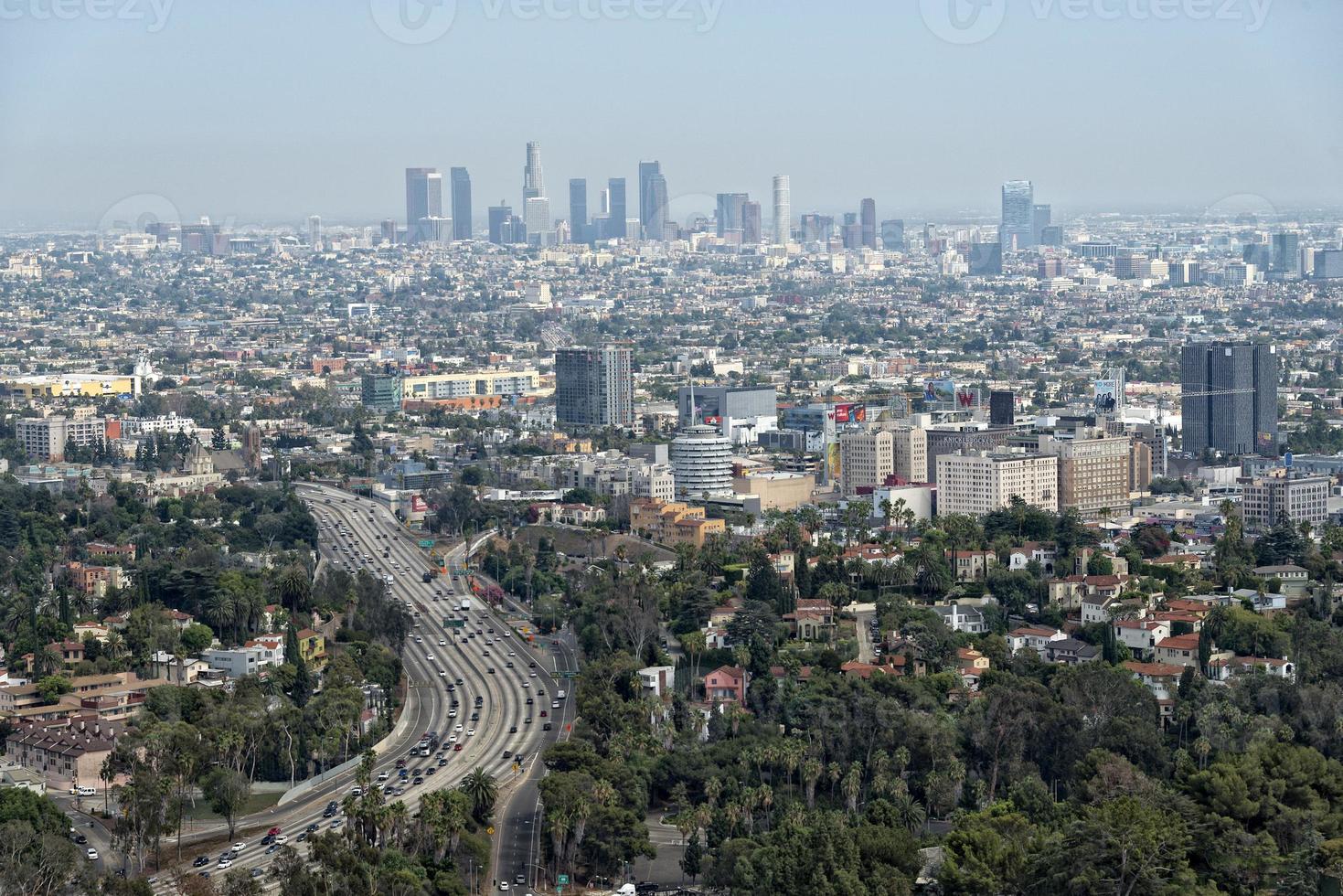 carretera congestionada de los angeles foto