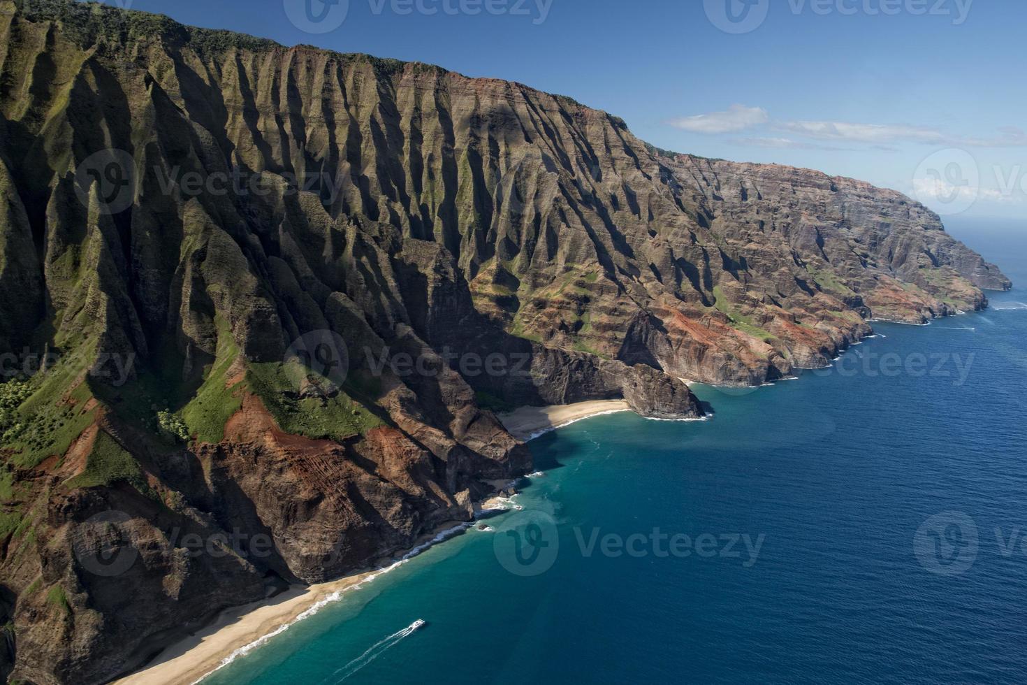 kauai napali coast aerial view photo