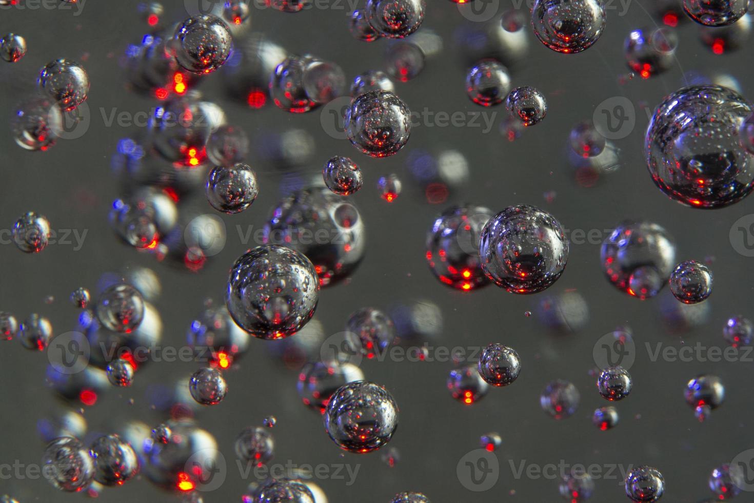 Bubbles crystal balls suspended in air photo