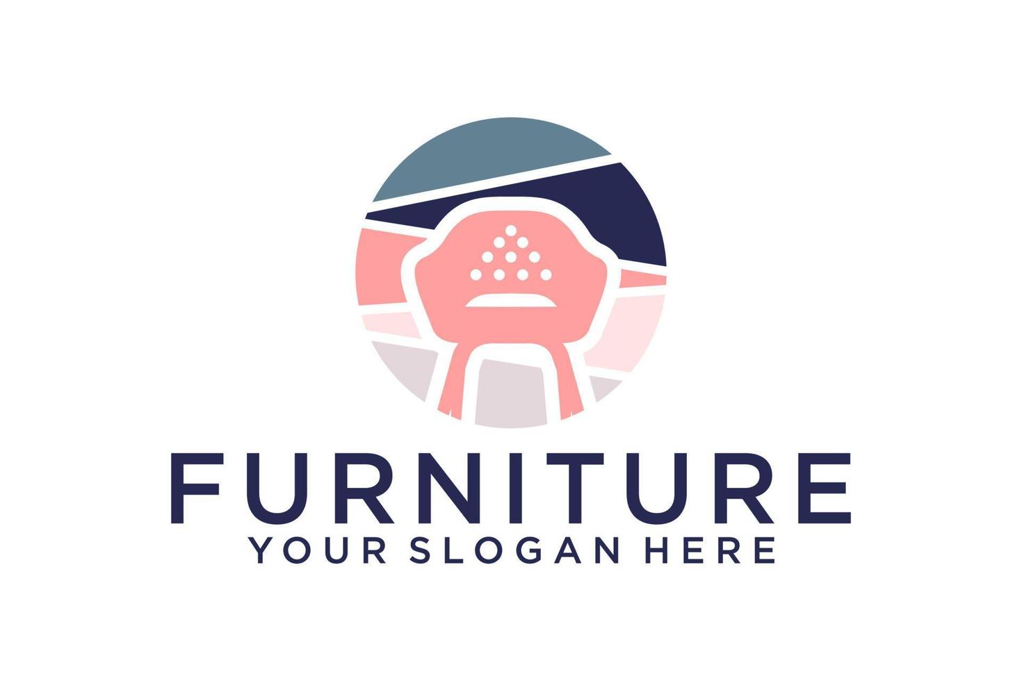 modern home chair logo.for shop, interior, furniture, vector