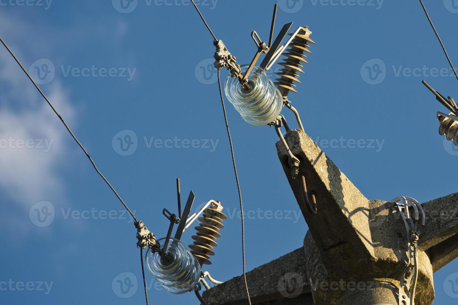 Electric Power lines pole photo
