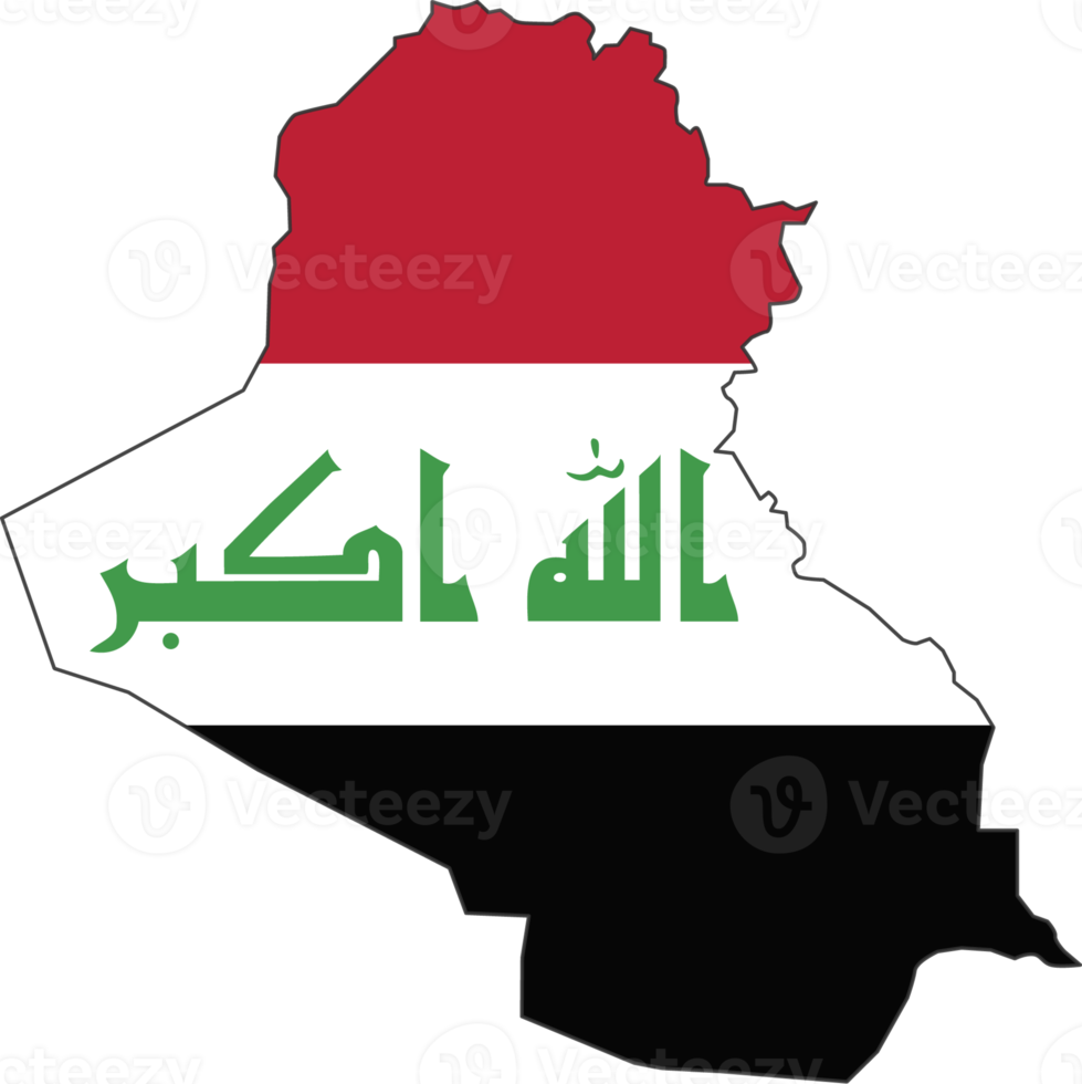 color de la ciudad del mapa de irak de la bandera del país. png