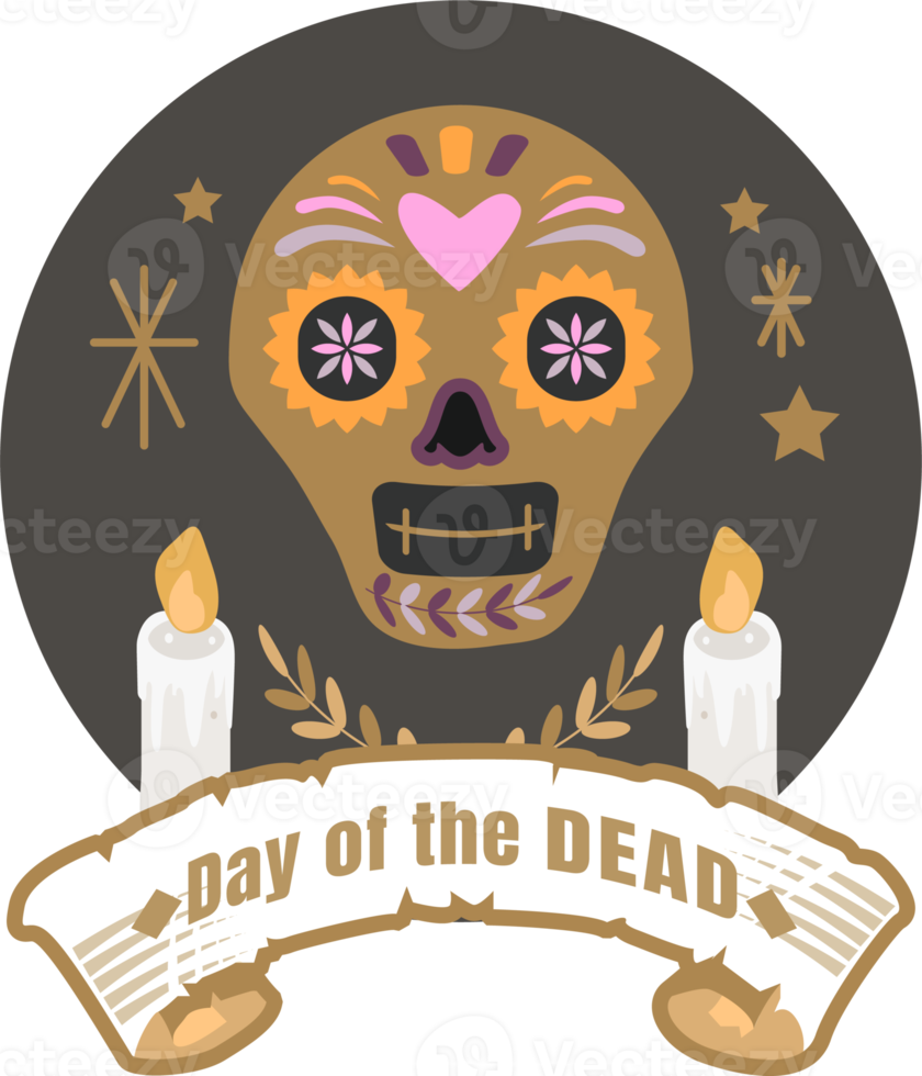 icono del día de los muertos, png