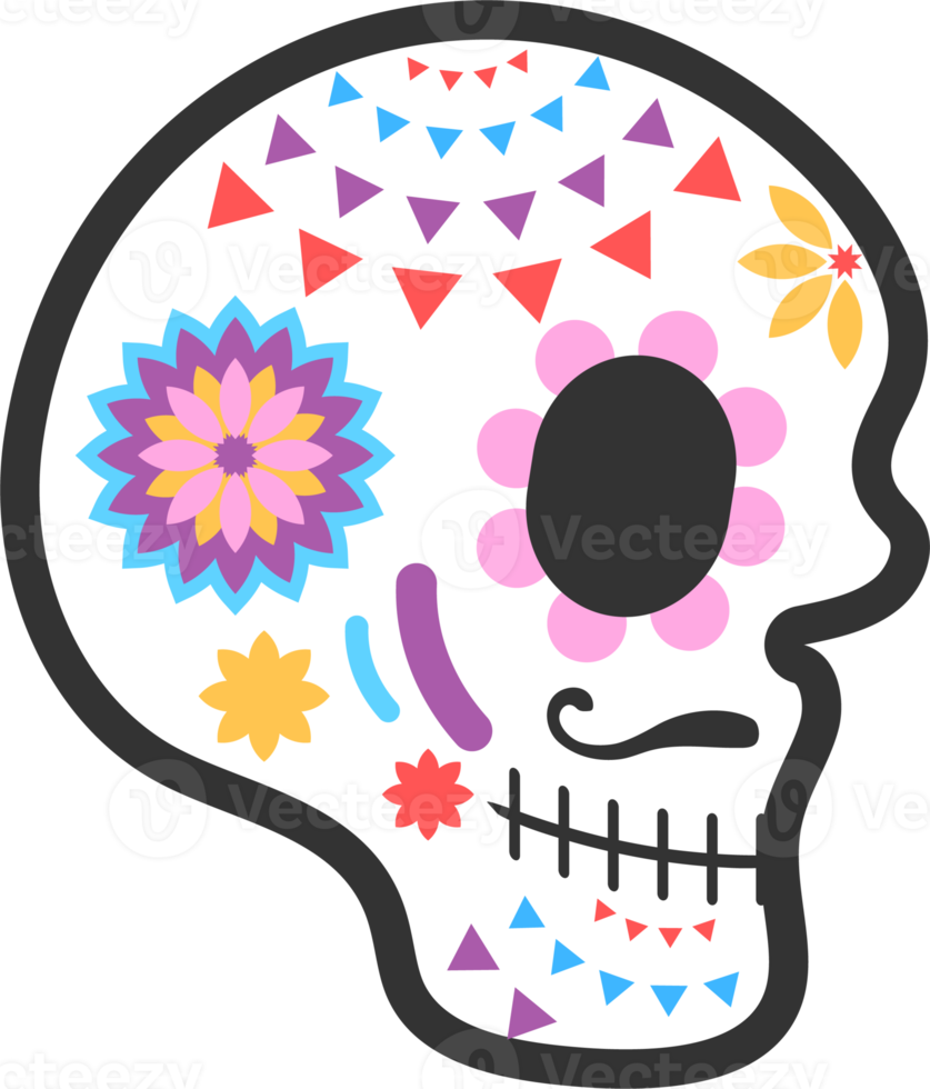 Day of the dead icon, png