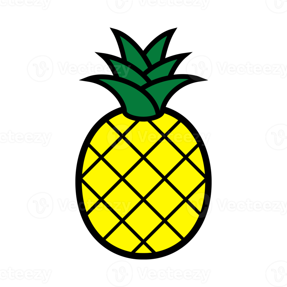 geïsoleerd ananas fruit illustratie, perfect voor illustraties en aan het leren. png